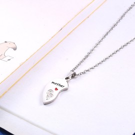 Anlive Mother Daughter Half Heart Necklaces Friendship Jewelry for Her (Silver)