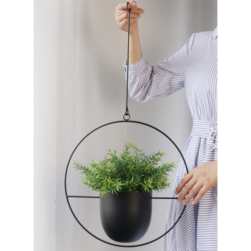 ABETREE Hanging Planter for Indoor Outdoor Plants Metal Mid Century