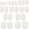 Pack of 26 Solid Rubber Plugs, Rubber Plugs, White Plugs,