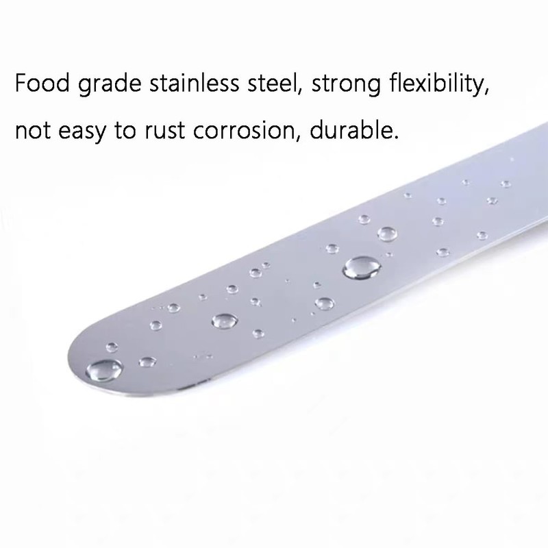 Kitchen Spatulas Set, Silicone and Stainless Steel (Straight, 10-Inch Blade)