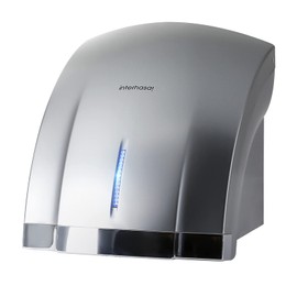 interhasa! Compact Hand Dryer for Bathroom 110V Electric Commercial Hand Dryer Wall Mounted with Hot n Cold Air, 3-Pin Plug in