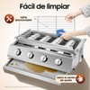 Portable Butane Gas Griddle, 4-Burner Tabletop Grill Gas Grillplatte With