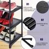 HITHIM HITHIM 4 Tiers Small Shoe Rack,Narrow Stackable Shoe Shelf