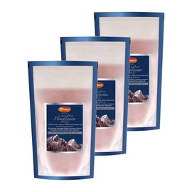 Shan Virgin Himalayan Pink Salt Fine Grain (800g) - Naturally Fortified with 84 Trace Minerals - Stand Up Pouch (Pack of 3)