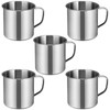 Hemoton Stainless Steel Water Cup 5-Pack Multipurpose Water Drinking Cups