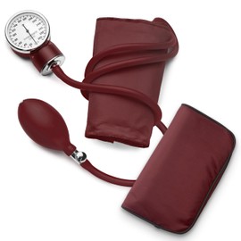 EMS XTRM Sphygmomanometer Manual Blood Pressure Cuff - Durable Manual Sphygmomanometer, Professional BP Cuff for Healthcare, Multiple Colors, Precise Readings (Maroon)