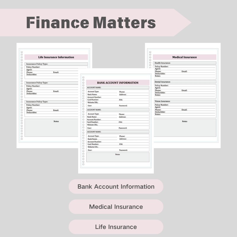 End Of Life Planner, If I Die Binder Important Document