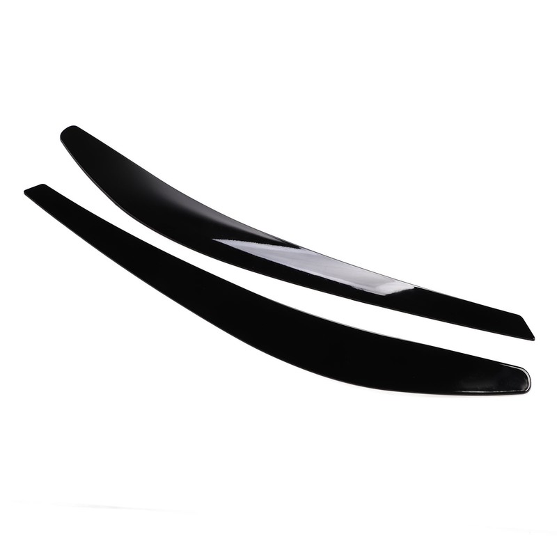 Black Headlight Eye Lid Cover Styling Trim Eyebrows Decoration Replacement