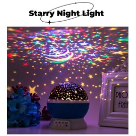 Lancoon Rotating Star Projector Night Light Starry Sky Projection Disco Stage Light USB Powered LED Lamp for Kids Children Toys and Party Decorations(Pink)