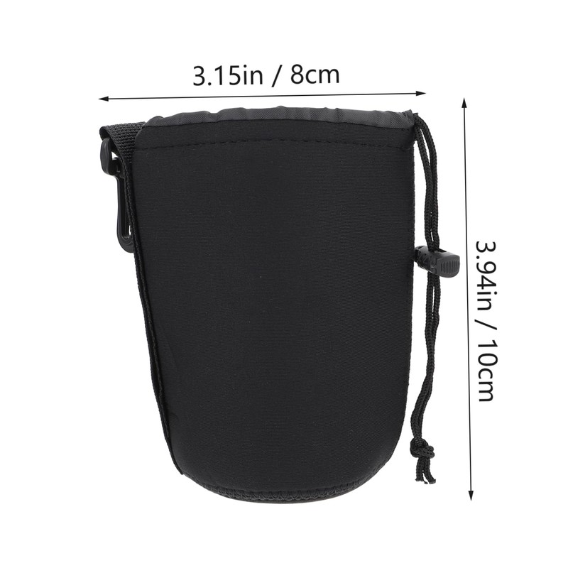 Operitacx 2PCS Neoprene Lens Pouch Bag Camera Lens Case with