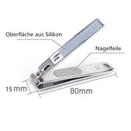 Professioneller Nagelknipser für dicke Nägel - 15mm breite Kieferöffnung, Edelstahl Groß Fußnagelzange Zehennagelknipser Nagelzangen für Senioren Männer - Von HSYTEK (Rosa)