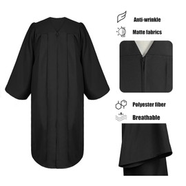 YIIOSS 6Pcs Choir Robes for White Church Pulpit Robe and Pastor Judge Costume Graduation Gown Choir Robe