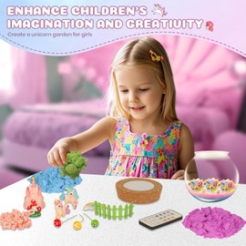 Unicorn Light-Up Terrarium Kit for Kids- LED Night Light Birthday Gift Ages 4-12