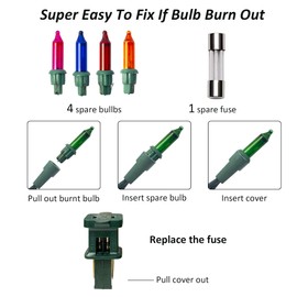 Dazzle Bright Christmas Mini String Lights, 66FT 300 Incandescent Green Wire Fairy Lights UL Certified Christmas Decorations for Indoor Outdoor Yard Party Xmas Tree Decor, Multi-Colored