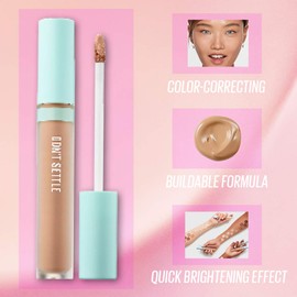 Kaja Liquid Concealer - Don't Settle | Buildable, Lightweight, Light-to-medium Coverage, Color-correcting, 07 Sweet Toast, 0.21 Oz