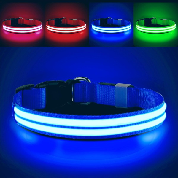 PcEoTllar Light Collar Dog Rechargeable Dog Collar Luminous Illuminated LED