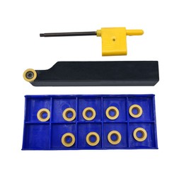 RHFGYY SRAPR1616H10 + 10 piezas RCMT10T3 (R5) Insertos redondos de repuesto para herramientas de torno
