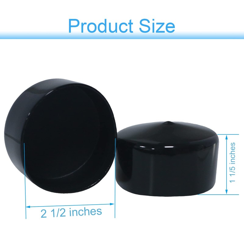 Acocony 2 1/2 Inch Rubber Cap Round 2.5 Inch Rubber