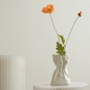 WENSHUO Grab Paper Bag Ceramic Flower Vase, Crinkle Paper Bag