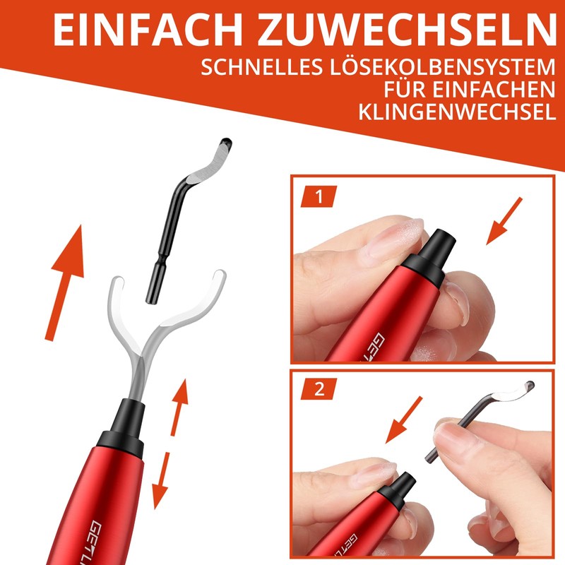 GETLITOOL Deburring with 16 Blades, 360° Rotating Blade, Hand Deburrer,