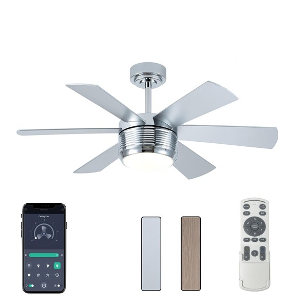 SHOWDI Ceiling Fan with Lights and Remote, 6 Blade App
