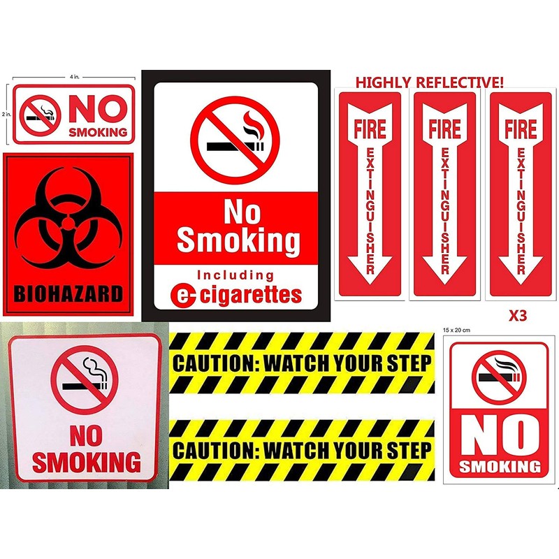 eSplanade Designated Smoking Area Sign Decal Sticker - Easy to