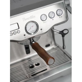 Normcore 58mm Slim Naked Portafilter with 18g Precision High Extraction Basket, Genuine American Walnut Handle Fits 58mm Breville Sage Machines