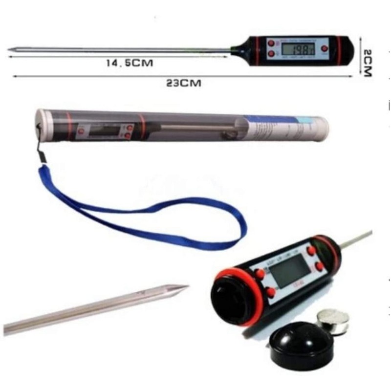 Kitchen Thermometer Meat Thermometer Ultra Slim Instant Read with Button