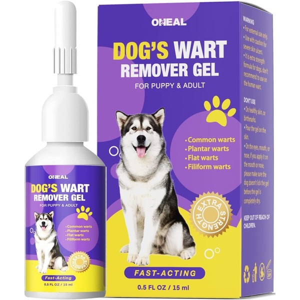 OHEAL Advanced Dog Wart Remover, Effective Treatment for Dog Warts and Wart Removal, Safe, Painless, Fast Acting Dog Wart Removal Treatment, Extral Strength Dog Wart Treatment Gel for Your Dog & Cat