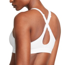 Victoria's Secret Women's VSX Lightweight Mesh Sports Bra, Medium Wireless Support, White, (36D)