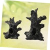 Sosoport 3pcs Landscape Resin Tree Statues Tree Trunk and Hollow