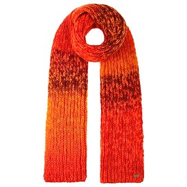 McBURN Correen Women's Knitted Scarf Wool Scarf Winter Scarf Women – Made in Italy Autumn Winter, orange