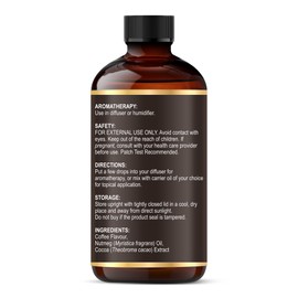 MAJESTIC PURE | Coffee & Roasted Nuts Premium & Free From Mineral Oil | Coffee Flavour, Cocoa Extract, Nutmeg Oil used in Diffusers, DIY, Self Care | 4 fl oz
