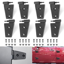 Door Hinge Kit Exterior Accessories Fits for Jeep Wrangler JK JKU Sport Rubicon Sahara X Unlimited 2007-2018 (Aluminum Alloy 8PCS)