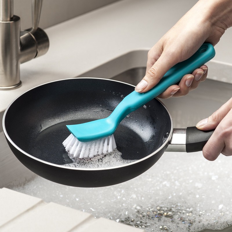 Zeal Dish Brush, Aqua, One Size
