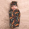 Newborn Swaddle Blanket Foxes and Flowers Baby Sleep Sack with