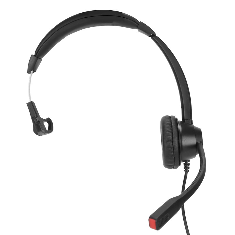 Telephone Headset Monaural Customer Service Headphones with Mic for Call