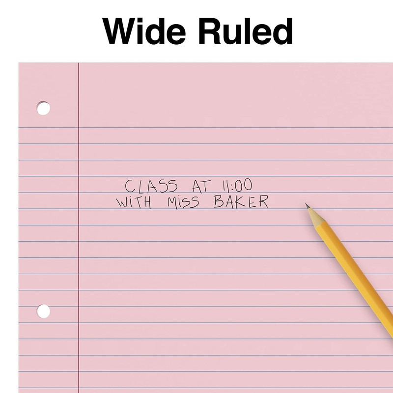 STAPLES Wide Ruled Filler Paper, 8” x 10.5”, White, 120