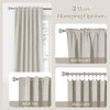 Linen Blend 100% Blackout Curtains 120 Inch Length 2 Panels