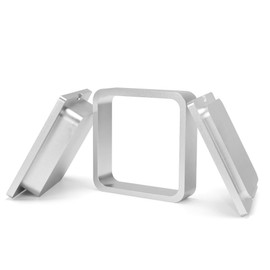 Pre Press Mould Pre-Press Mould for Solvent-Free DIY Extraction and Pre-Press Mould & Press Mould (4x4 Silver)