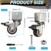 PATIKIL 1.5" Swivel Caster Wheels with 7/9" U Bracket, 4