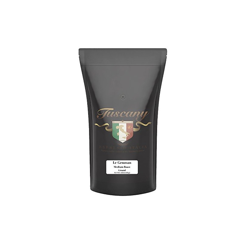 Tuscany La Genovan Coffee, Medium Roast, Ground, 5-Pound Bag