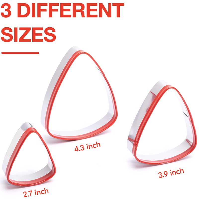 COOKIEQUE 3-Piece Candy Corn Cookie Cutter, Fall Thanksgiving Pumpkin Pie