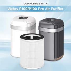 GoKBNY 2-Pack P100 / P100 Pro Replacement Filter Compatible with Welov P100/P100 Pro Purifiers, High Efficiency Filtration Systems