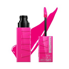 Maybelline Labial líquido brillante Superstay Vinyl Ink Tono Striking, 4.2ml - Dura hasta por 16H, brillo instantáneo sin grumos, sin transferencias
