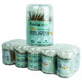 Green Bee Sturdy Tree Cotton Swabs 100 Count Regular Type 10 Count 4ea