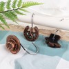 Framendino, 12 Pack Western Cowboy Pendant Shower Curtain Hooks Stainless