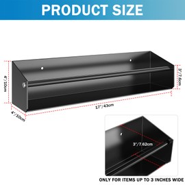 Wall Mount Spray Can Holder for Garage and Workspace, Aerosol Paint Bottle Storage Rack Organizer for Trailer and Enclosed Race Trailer, Heavy-Duty Aluminum - Black