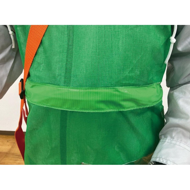 Safety 3 Garden Apron, One-Touch Mesh Apron, Green, Free Size