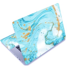 Mibbxea 15-15.6 Inch Laptop Skin Sticker, Reusable Vinyl Sticker Film Cover for 13 13.3 14 15.4 Inch Laptops & Netbooks, Decorative, Scratch-Resistant, Dustproof, Waterproof (001 Ocean)